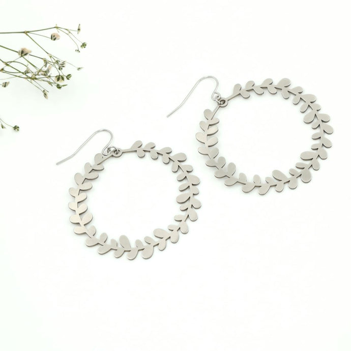 Vine Hoop Earrings